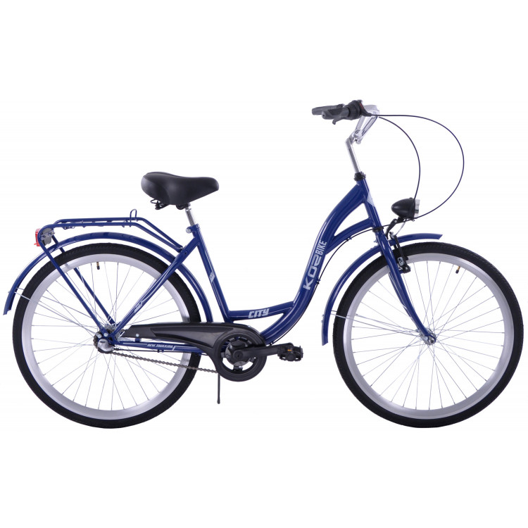 Mestský bicykel 26" Kozbike K24 3 prevodový Tmavo modrý